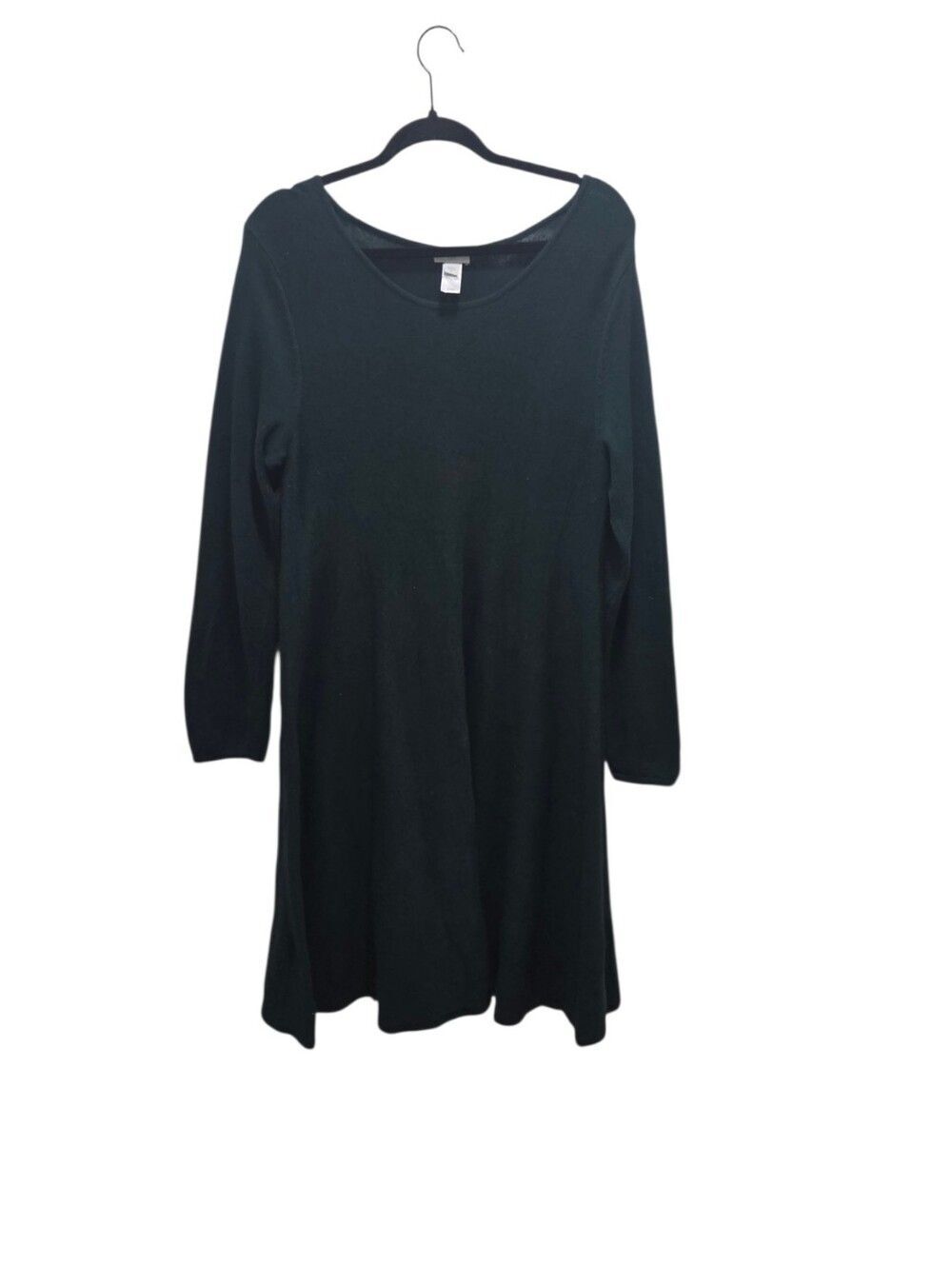 J.Jill Sweater Dress M Dark Green Knit Long Sleeve A-Line Casual Midi Yak Hair